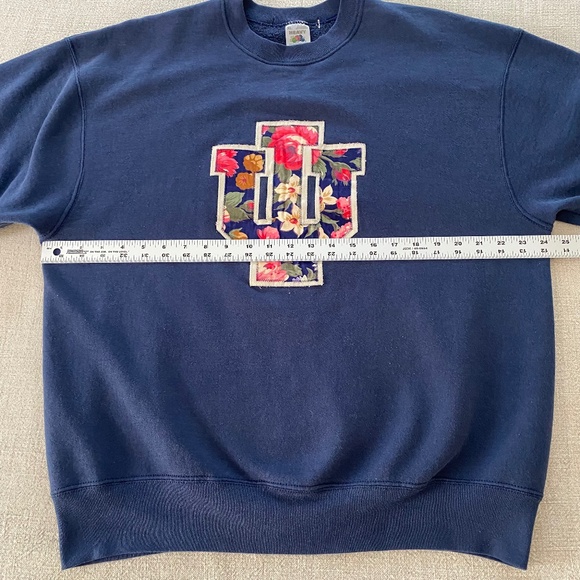 Fruit of the Loom IU logo applique oversized sweatshirt navy - XL - Picture 5 of 9
